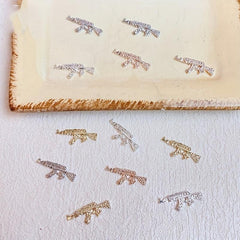 40pcs Vintage Alloy Gun Nail Art Charms for DIY and Nail Salon Punk Pistol Nail