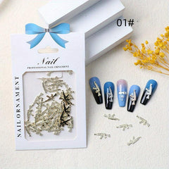 40pcs Vintage Alloy Gun Nail Art Charms for DIY and Nail Salon Punk Pistol Nail