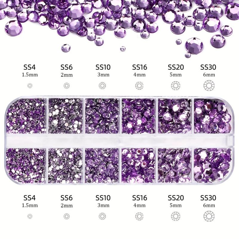 Colorful Flat Back Crystal Rhinestones for Nail Art - 2660 pcs