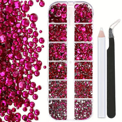 Colorful Flat Back Crystal Rhinestones for Nail Art - 2660 pcs