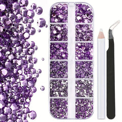 Colorful Flat Back Crystal Rhinestones for Nail Art - 2660 pcs