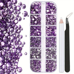 Colorful Flat Back Crystal Rhinestones for Nail Art - 2660 pcs