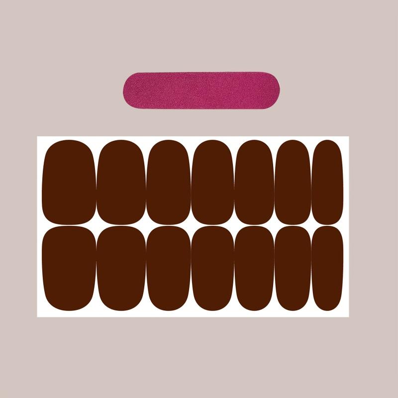 Solid Nail Polish Strips Nail Wraps Self Adhesive Gel Nail Stickers