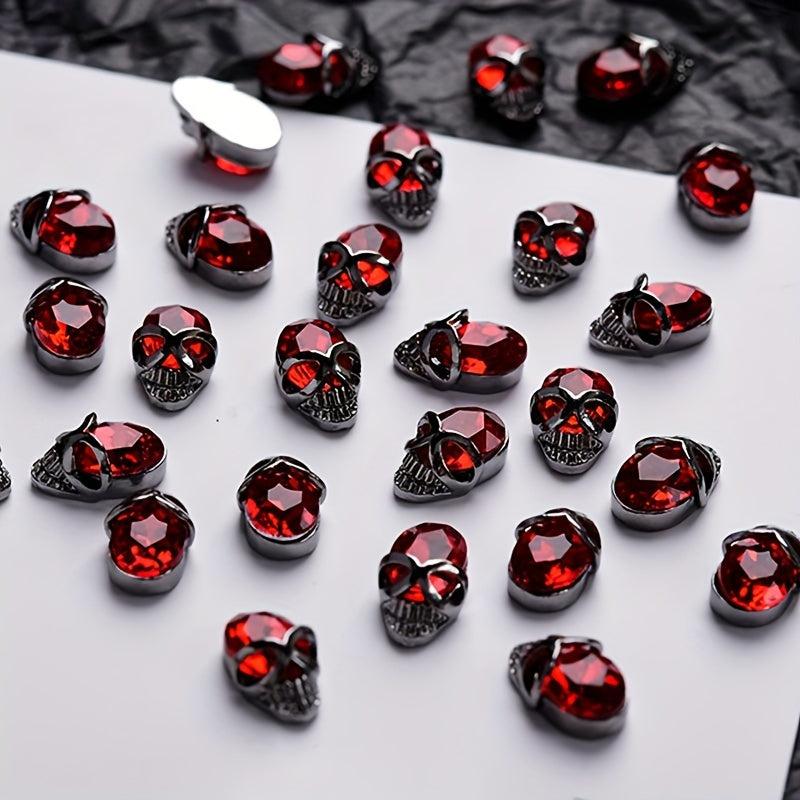 Halloween Skeleton Cross Nail Art Decoration 3D Charms DIY Decoration