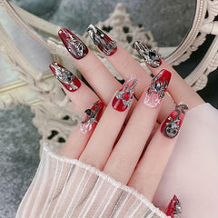 Halloween Skeleton Cross Nail Art Decoration 3D Charms DIY Decoration