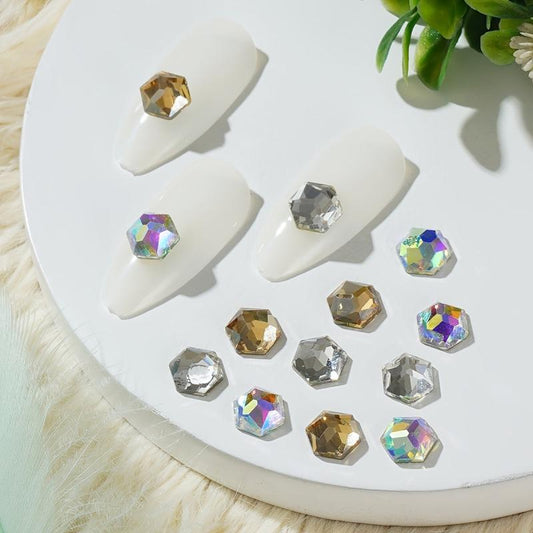 15 Pcs Colorful Rhinestone Nail Art Charms for DIY Nail Decoration