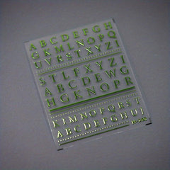 5D Embossed Laser Alphabet Nail Art Stickers Bronzing Letter Nail Decals