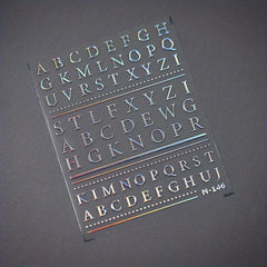 5D Embossed Laser Alphabet Nail Art Stickers Bronzing Letter Nail Decals