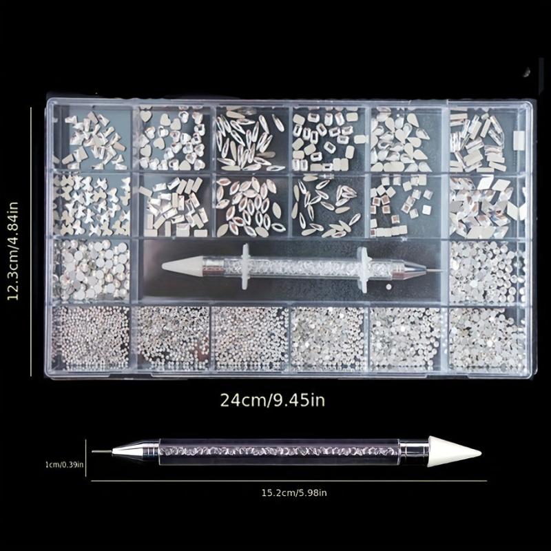 Assorted Nail Rhinestones Set - Decorative Gems for Nail Art