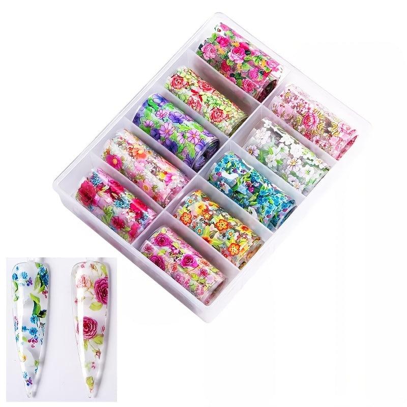 Spring Flower Nail Wraps Adhesive Decals for Manicure