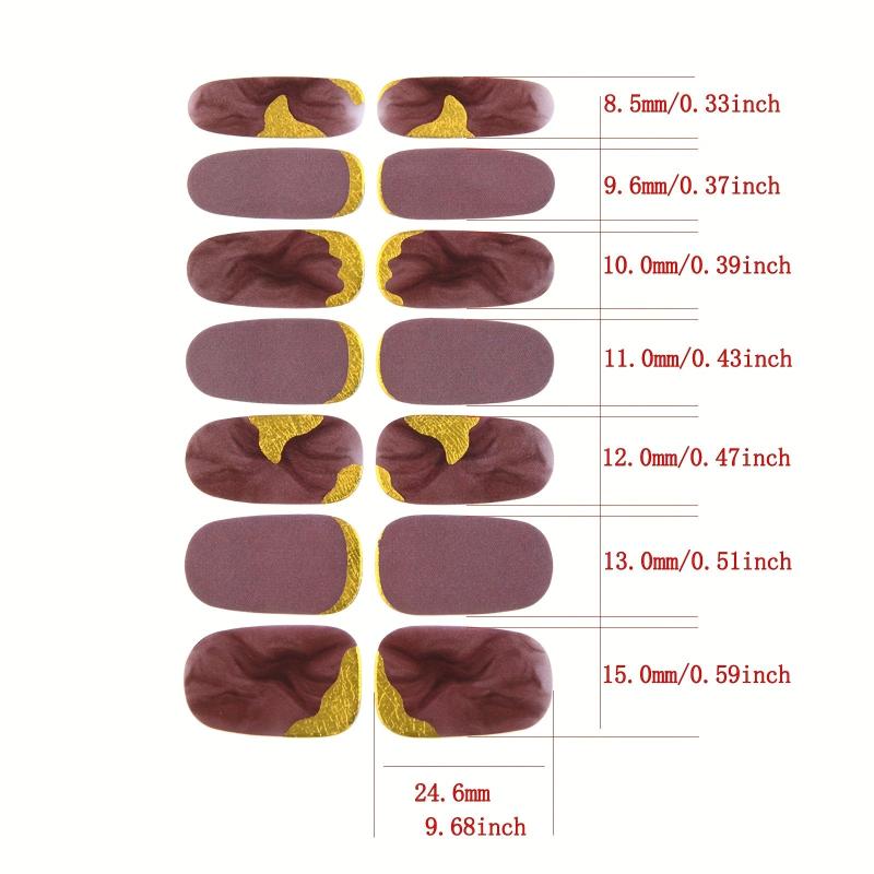 Glitter Nail Polish Stickers Self-Adhesive Nail Art 2 Sheets