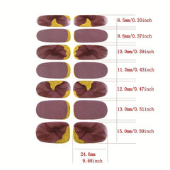 Glitter Nail Polish Stickers Self-Adhesive Nail Art 2 Sheets