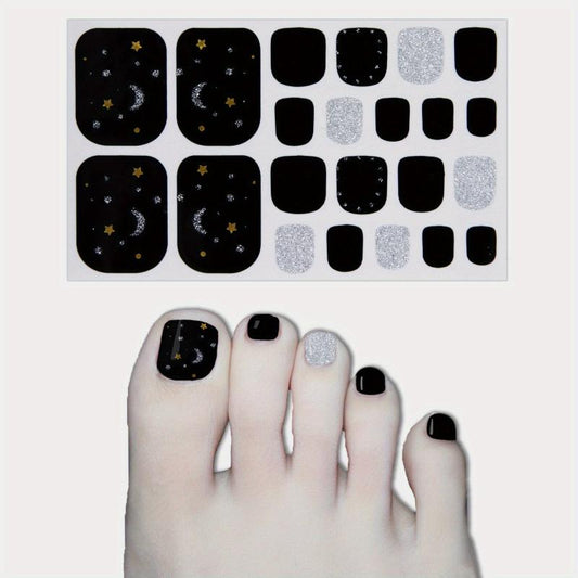Waterproof Toenail Polish Stickers Self Adhesive Toenail Art Decal Strips