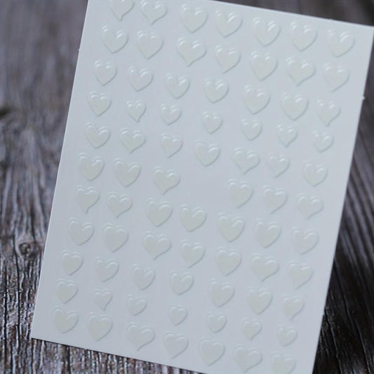 Heart Nail Art Stickers Decals 3D Self Adhesive Luminous Nails