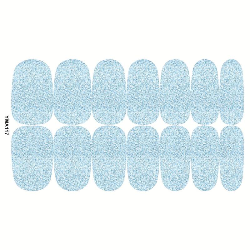 Glitter Nail Polish Stickers Full Wrap Nail Strips Self Adhesive Gel Art Decals