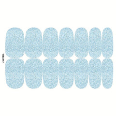 Glitter Nail Polish Stickers Full Wrap Nail Strips Self Adhesive Gel Art Decals