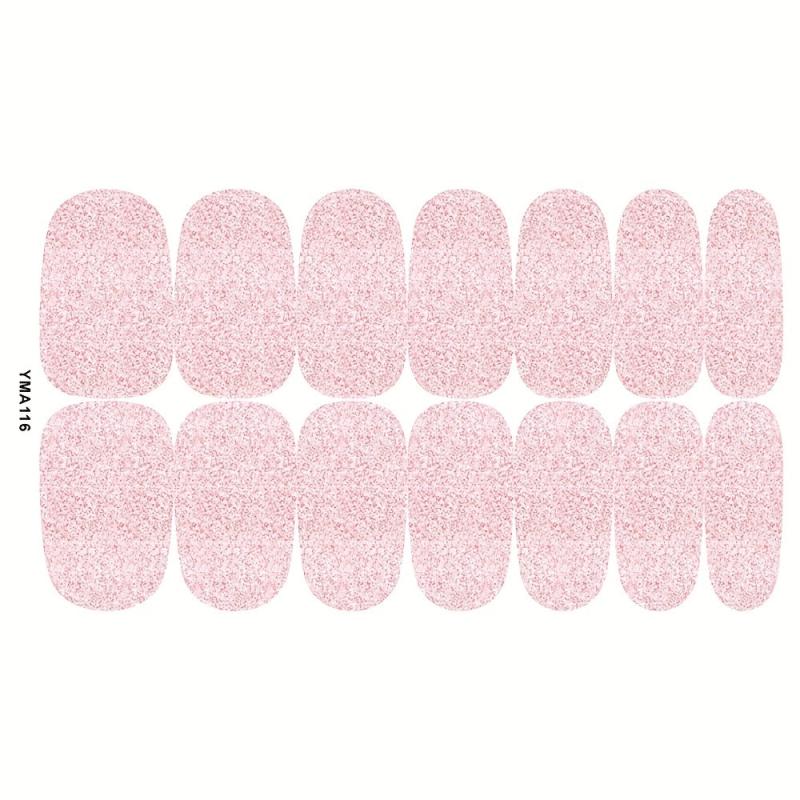Glitter Nail Polish Stickers Full Wrap Nail Strips Self Adhesive Gel Art Decals