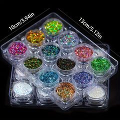 Fluorescent Nail Glitter Sequins Acrylic Powder for DIY Nail Art