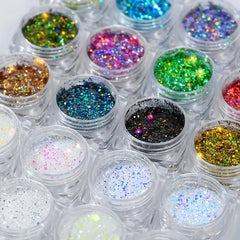 Fluorescent Nail Glitter Sequins Acrylic Powder for DIY Nail Art