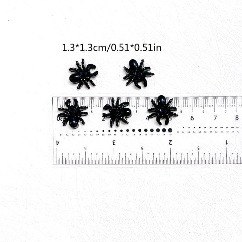 30pcs Halloween Spider Nail Art Charms 3D Alloy Spider Nail Art Accessories