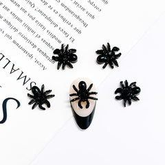 30pcs Halloween Spider Nail Art Charms 3D Alloy Spider Nail Art Accessories