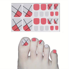 Lines Nail Polish Stickers Self-Adhesive Nail Art Decal Strips Manicure Kit