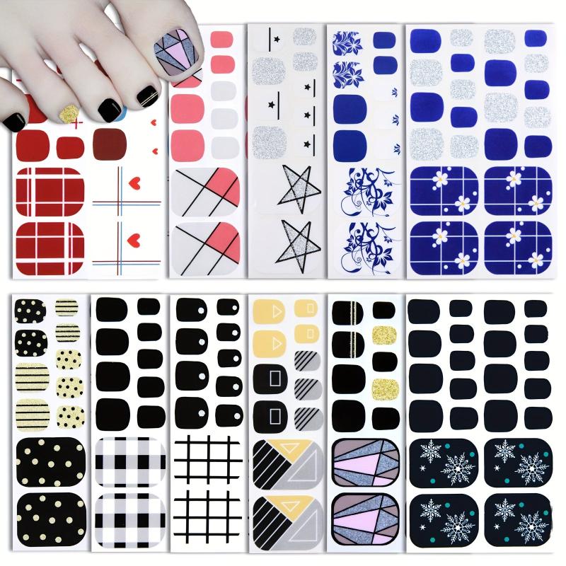 Lines Nail Polish Stickers Self-Adhesive Nail Art Decal Strips Manicure Kit