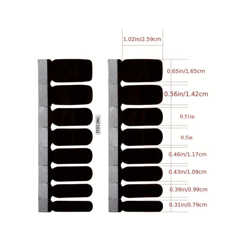 Y2K Gradient Red Purple Nail Polish Stickers