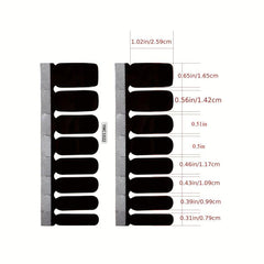 Y2K Gradient Red Purple Nail Polish Stickers
