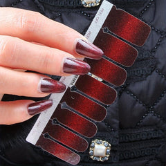 Y2K Gradient Red Purple Nail Polish Stickers