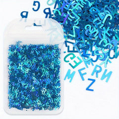 1pc Holographic Letter Nail Art Glitter 3D English Alphabet Nail Designs