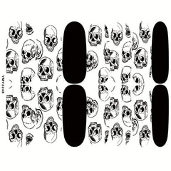 Halloween Skull Face Nail Polish Sticker
