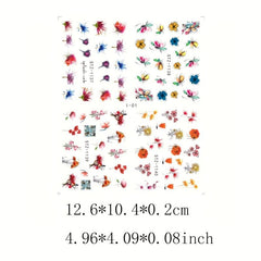 4pcs Nail Sticker Self-Adhesive Nail Wrap Art