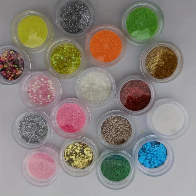 Holographic Nail Glitter Powder Flakes for Nail Designs