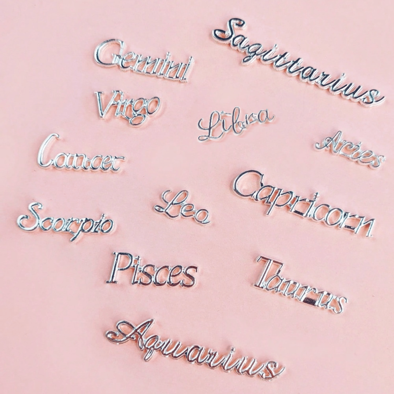 12pcs Zodiac Constellation Nail Art Charms - 12 Styles