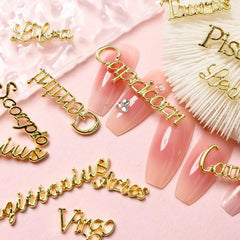 12pcs Zodiac Constellation Nail Art Charms - 12 Styles