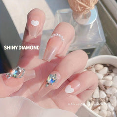 24 Pcs Alloy Nail Art Charms With Rhinestones 3D Nail Art Accessories