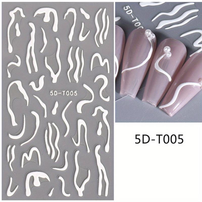 2pcs 5D Star Nail Stickers: Butterfly Heart Holo Glitter Decals