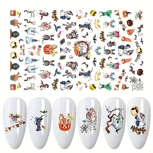 Halloween Christmas Nail Art Stickers Decals DIY Nail Art Decoration Supplies