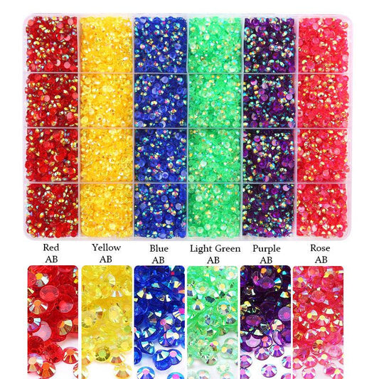 Flat Back Round Nail Art Rhinestones Jelly Gems for Decoration
