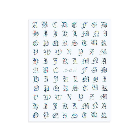1pcs Gothic Letters Nail Art Sticker