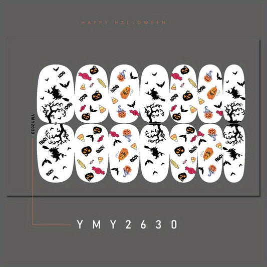 Halloween Skull Ghost Pumpkin Nail Art Stickers