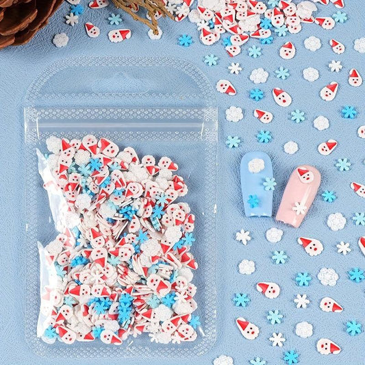 Christmas Nail Art Charms Gingerbread Snowman Snowflake Red Socks Hats
