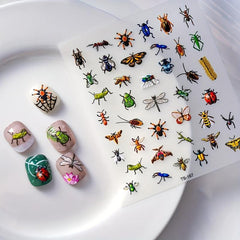 5D Insect Nail Art Stickers - Self Adhesive Nail Art Supplies