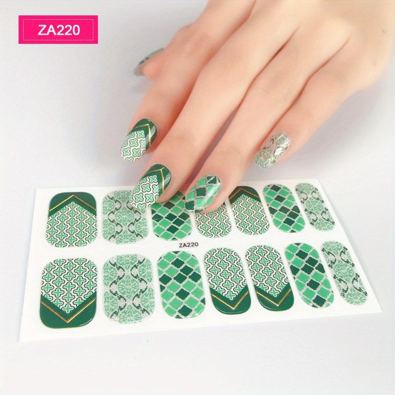Mixed Styles Nail Stickers Full Wraps Self Adhesive Gel Nail Art Decals