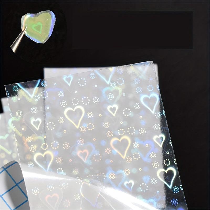 Aurora Love Nail Art Stickers Self Adhesive Sparkling Laser Star Nail Decals