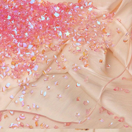 100pcs Aurora Nail Rhinestones Mixed Shapes Crystal Gems for Nail Art