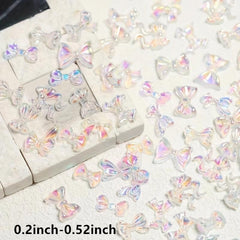 Y2K 50pcs 3D Rhinestone Bowknot Nail Art Decoration