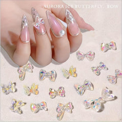 Y2K 50pcs 3D Rhinestone Bowknot Nail Art Decoration