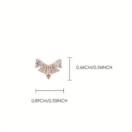 3D Crown Nail Charms Alloy Decorations Kit for Acrylic Nails